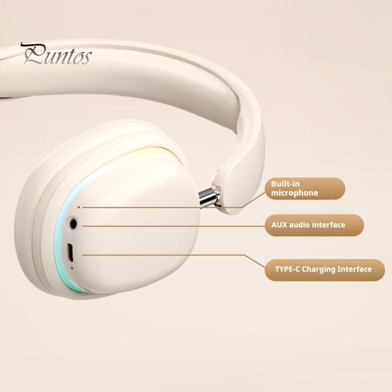 Беспроводные наушники с RGB-подсветкой Легкая конструкция Универсальные складные Bluetooth-совместимые игровые наушники с микрофоном