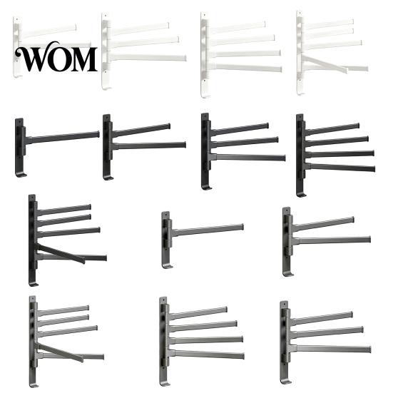 Anti Slip Towel Rail Swivel Rack, 180 Degree Rotating Design, Wall Mounted Space Drill Free Bar Aluminum Swing Holder, Anti-slip Organizer for Kitchen