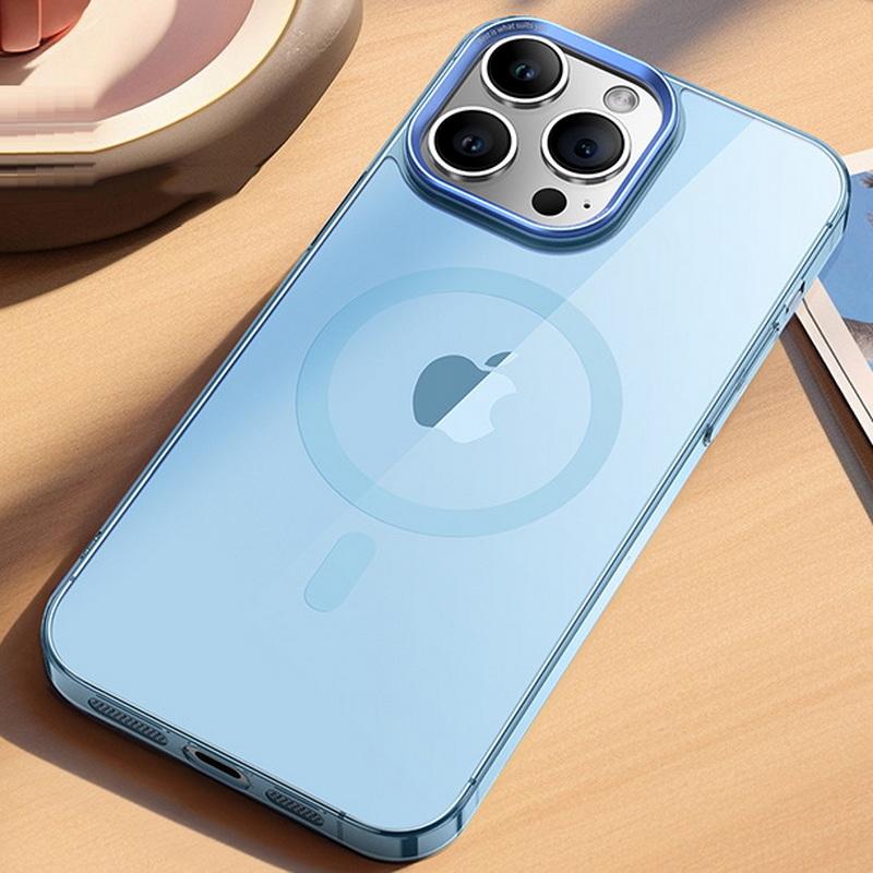 Роскошный тонкий магнитный чехол из закаленного стекла для iPhone 16 Plus 15 Pro Max 14 Pro 13 для Magsafe, ударопрочный жесткий прозрачный чехол для телефона из ПК