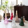 1 шт. Подсвечник в виде рождественской елки, Современный минималистичный стеклянный орнамент, Рождественские украшения, Реквизит для праздничной атмосферы, Декор для дома