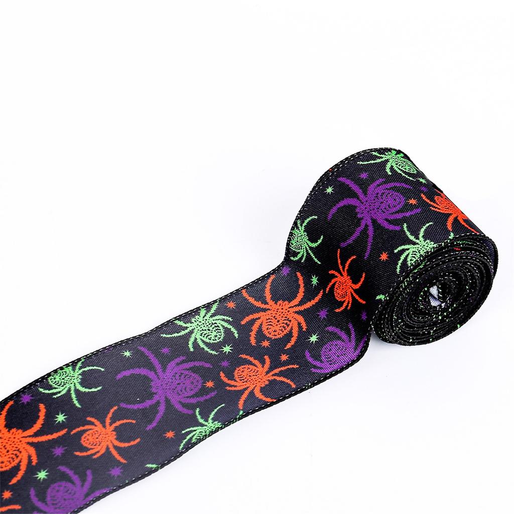 Ленты с принтом на Хэллоуин Ленты для украшения вечеринок Цветные полоски Украшения своими руками Ленточные материалы