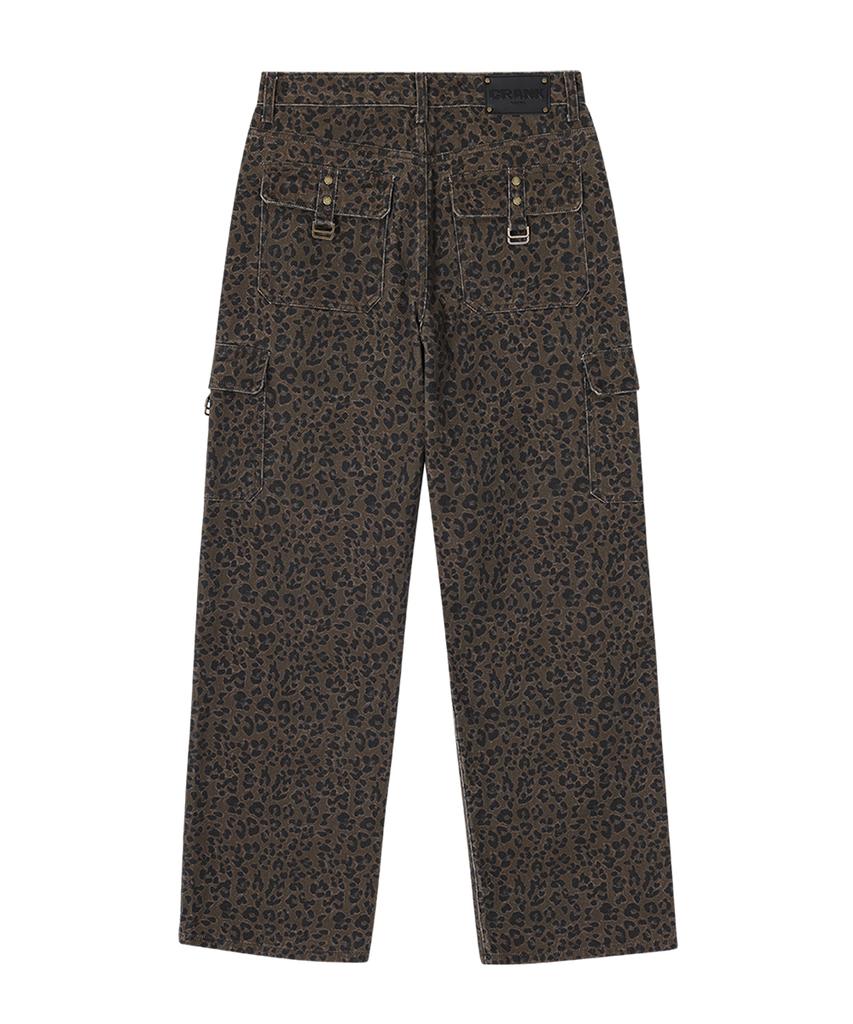 CRANK Leopard Cargo Pants_Brown