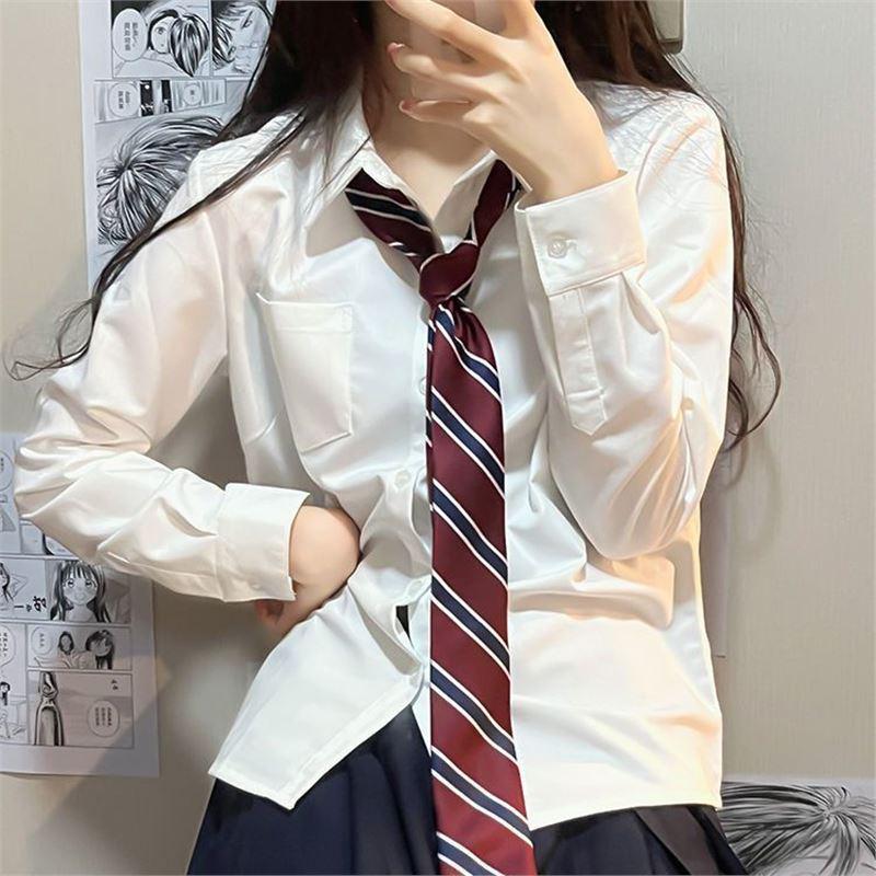 Navy Blue Japanese School Style Women's Cardigan Sweater for Autumn & Winter