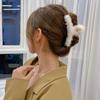 Женский коготь для волос, плюшевый зажим, милый корейский осенне-зимний однотонный, элегантный, акриловый, пушистый
