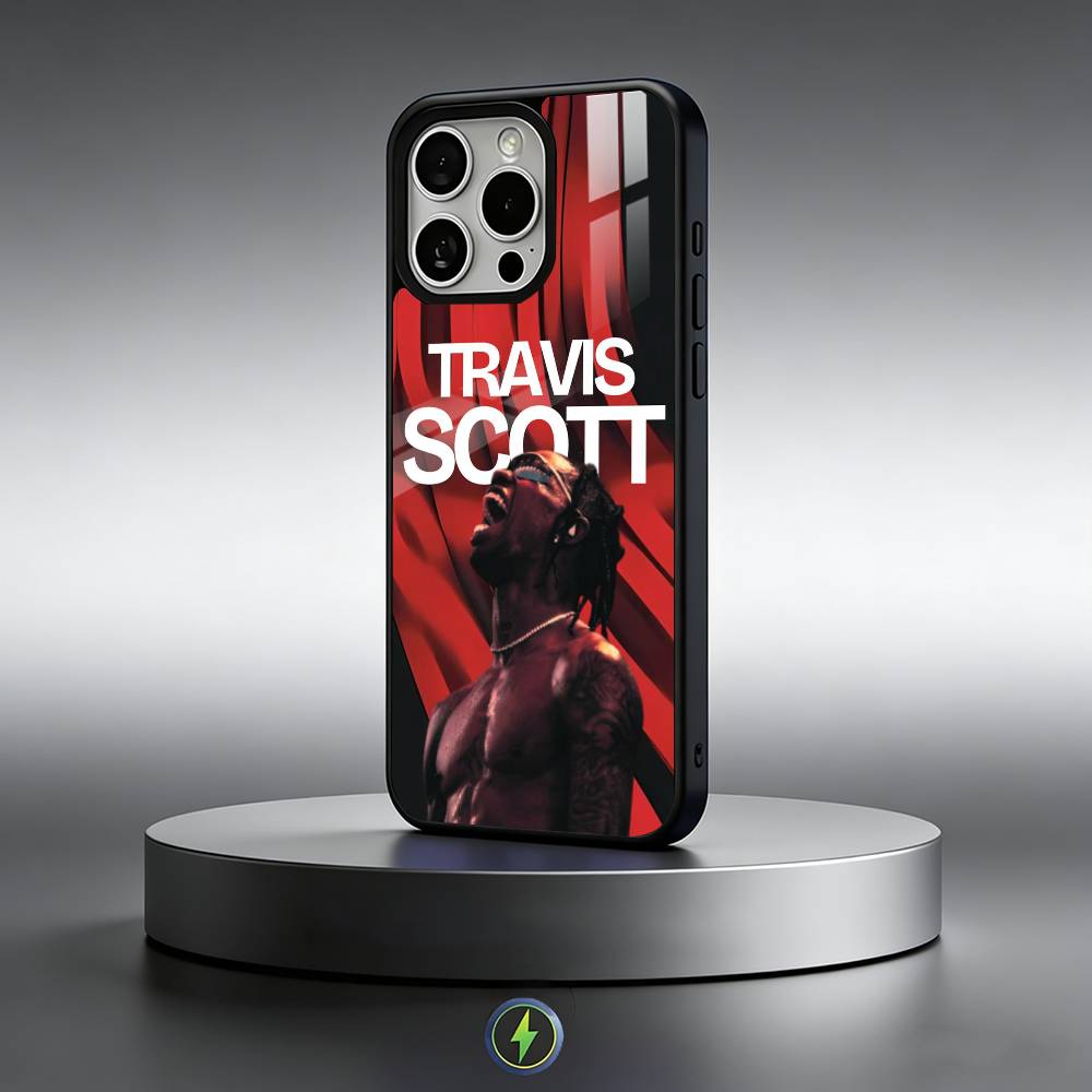 Чехол для телефона singer T-Travis Scott для iPhone 17, 16, 15, 14, 13, 12, 11 Plus, Pro Max Магнитный для Magsafe Беспроводной зарядки