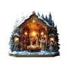 2D Flat Acrylic Nativity Jesus Birth Scene Ornament Tabletop Decoration Christmas Desk