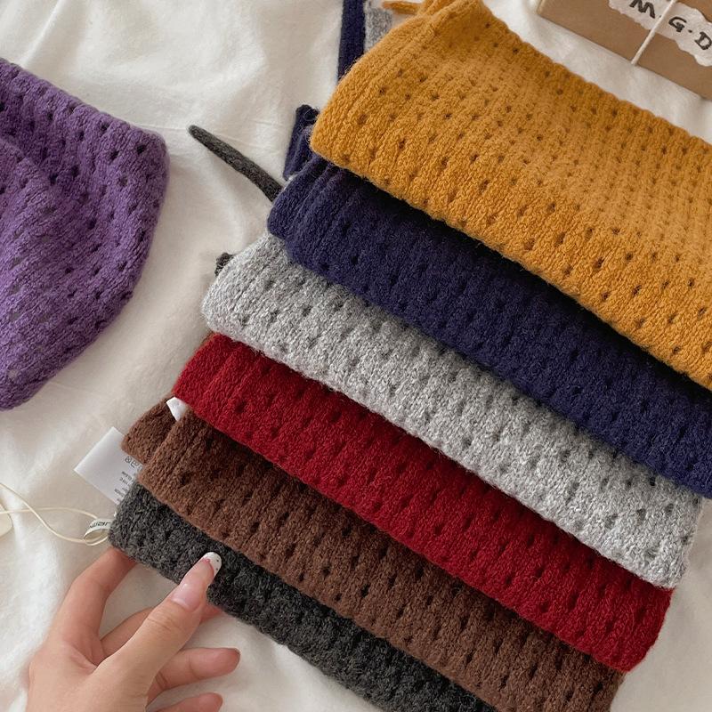 New Autumn and Winter Warm and Versatile Knitted Scarf Triangular Scarf Fashionable and High End Women's Warm Scarf