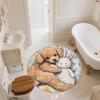 Plush Puppy,Round Area Rug,Carpet Rug for Living Room Bedroom Sofa Playroom Decor,Non-slip Floor Mat