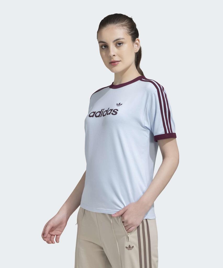 adidas Линейная футболка - Небесный Кристалл: Бордовый / Kg3714