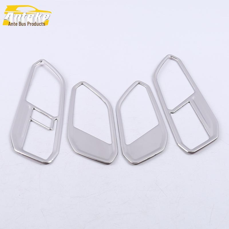 Taycan Interior Door Handle Trim: Bright Ring and Armrest Buckle Accessory for 18 Models