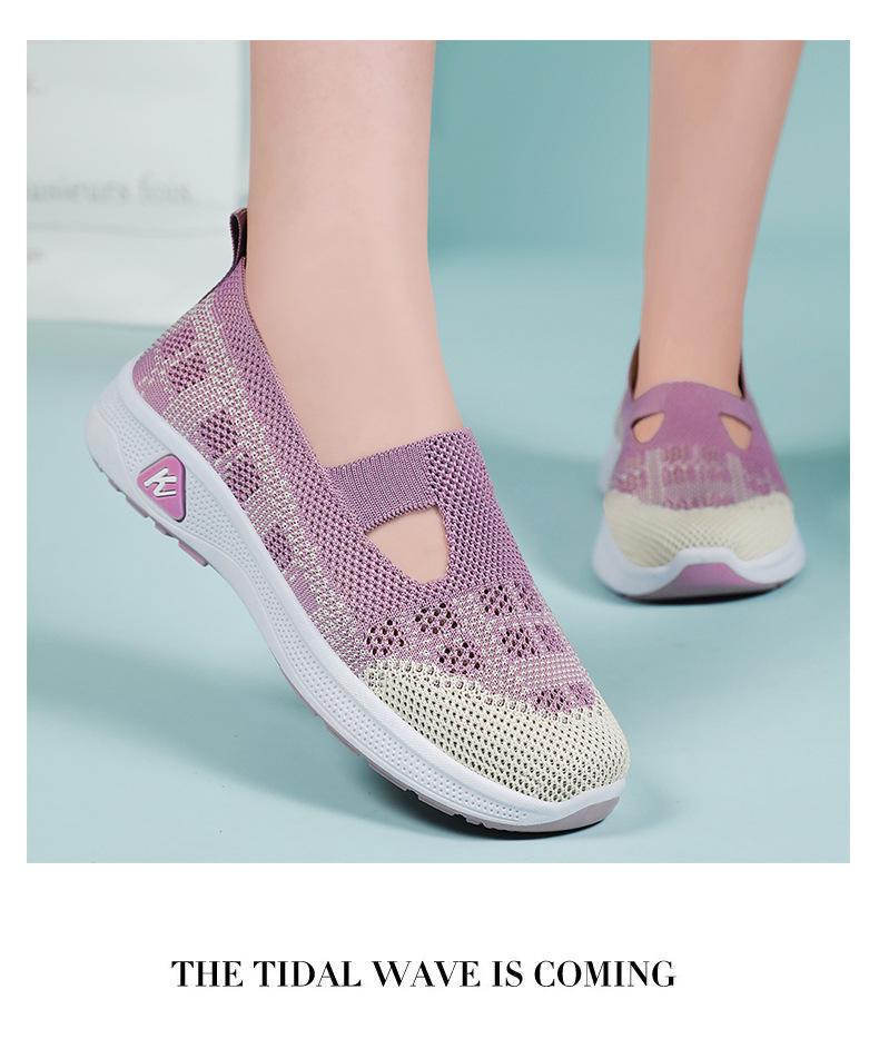 Women's Summer Breathable Slip-On Shoes - Comfortable Old Beijing Style