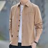 New Men's Long-sleeved Work Shirt Men's Seven-minute Sleeve Shirt Loose Casual Blouse