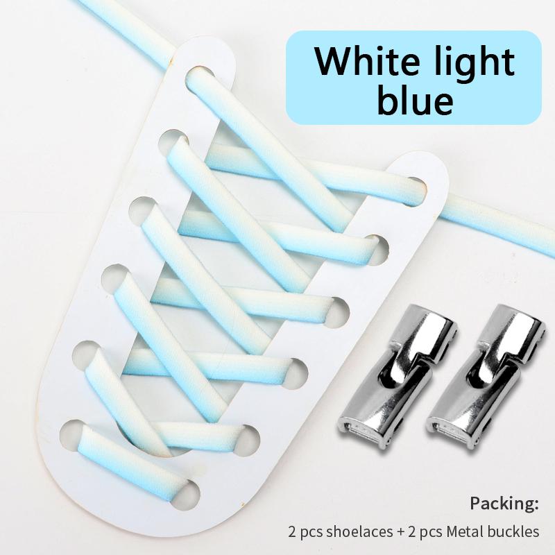 New Gradient Elastic Laces Sneakers Cross Locks Shoelaces Without Ties Kids Adult Sports No Tie Shoe Laces Rubber Bands Shoelace