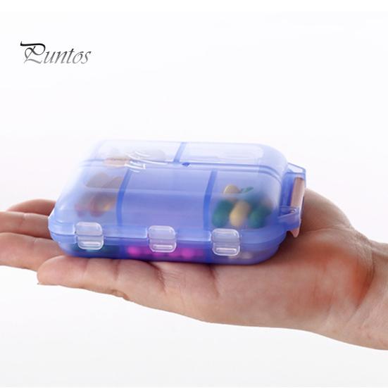 Портативный органайзер для таблеток с 10 отделениями, пыленепроницаемый, компактный, прозрачный контейнер для хранения, легкий держатель для таблеток