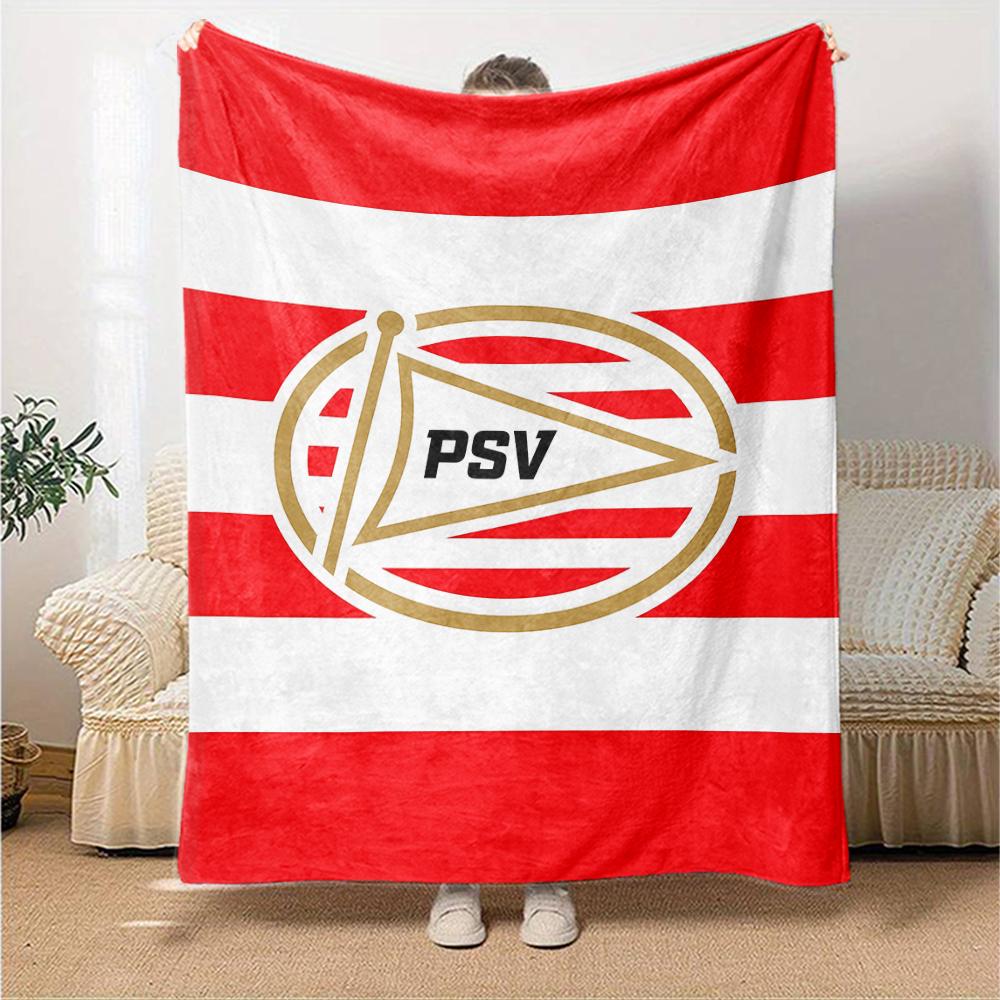 1pc Blanket - PSV LOGO Print Design,Lightweight Blanket for Sofa,Bed- Soft &Warm,Gift for All Seasons