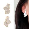 Chic Flower Post Earring Enamel Maple Leaf Florals Drop Earrings Fashionable Party Accessories Exaggerated Ornament