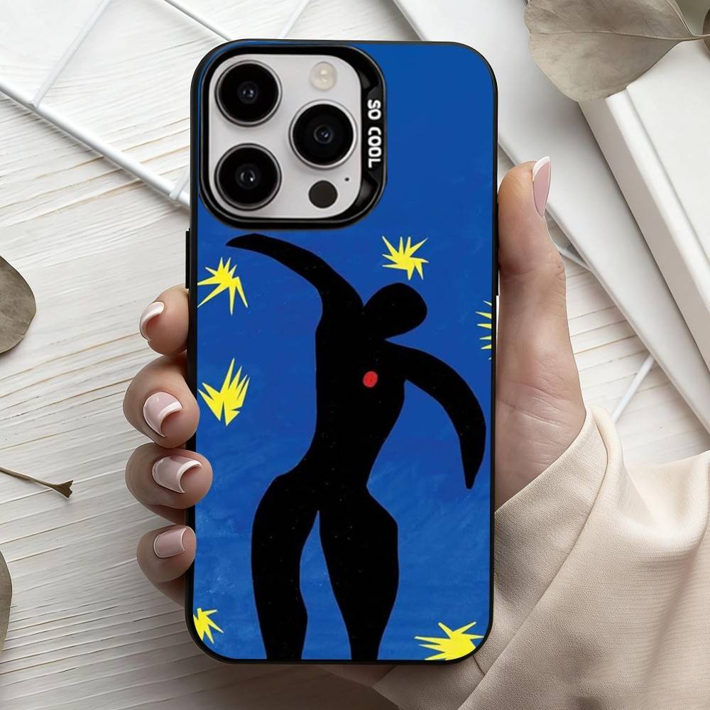 H-Henri M-Matisse Арт Пал Чехол для телефона для iPhone17,16,15,14,13,12,11 Plus,Pro Max Конфетный Посеребренный Внутренний Чехол