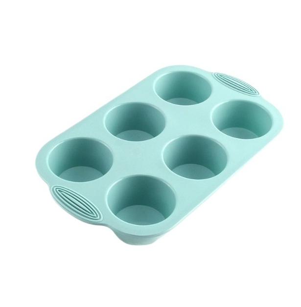 BEPAN 1PC 6 Grid Cake Silicone Baking Pan Chiffon Mousse Cake Mold Household Baking Tools Bread Baking Pan Kitchen Tools