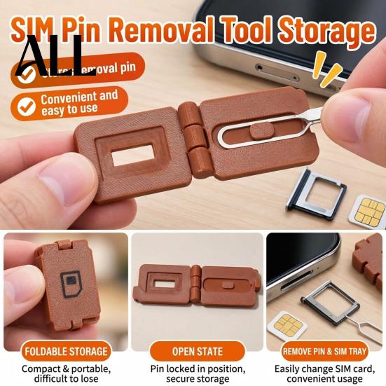 Держатель SIM-карты, Чехол для SIM-карт, Портативный Органайзер для Хранения, Напечатанный на 3D-принтере, Маленький Органайзер для Гаджетов с Отверстием для Извлекателя SIM-карт, Память для Путешествий, Компактные Аксессуары для Телефона