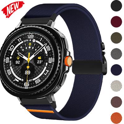 Нейлоновый ремешок для samsung galaxy watch 8/8 classic эластичный спортивный ремешок для galaxy ultra 2025/7 ultra без зазоров браслет для умных часов