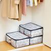 Aimedia Clothing Storage Bag, Storage Case, Clothing Storage Box, Nordic Pattern, Non-Woven Fabric, Dustproof, with Transparent Window (Approx.) 35 x