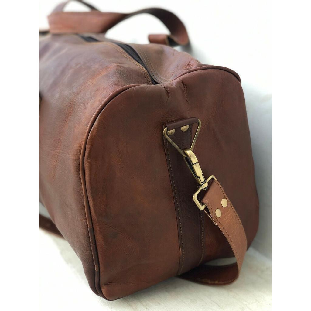 Кожаная дорожная сумка Duffel Travel Holiday Bag с большим отделением для ночного отдыха на выходных
