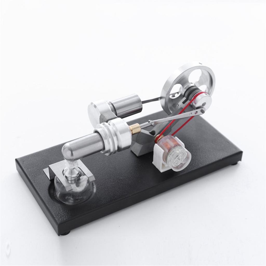 Stirling Engine Model Kit with LED Lights DIY Assembly of Individual Parts- Educational Physics Science Toy for Kids