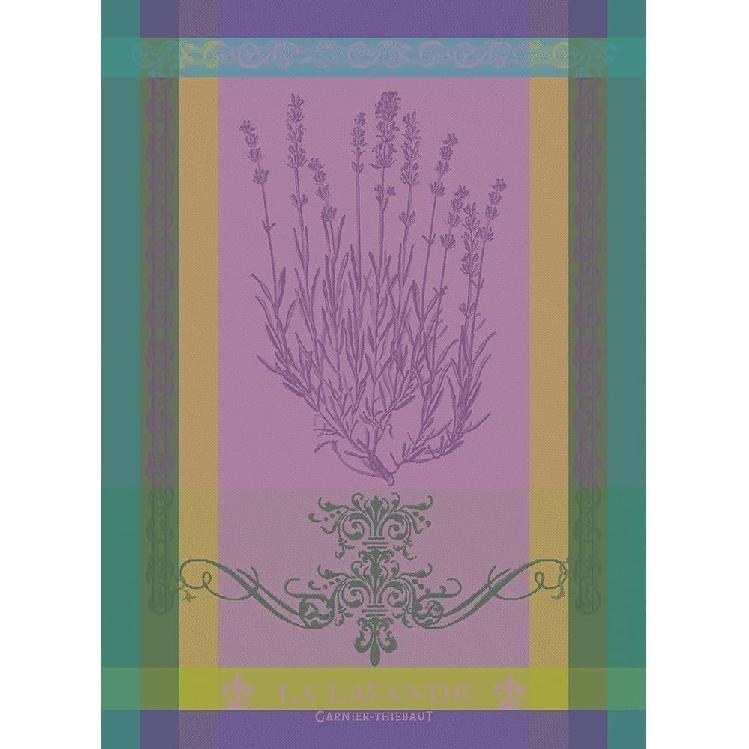 Garnier Thiebaut Maree Basse Lagon (Low Water Lagoon) French Kitchen Towel 22"x30", Cotton, Jacquard