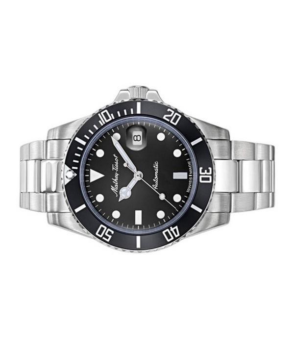 Mathey-Tissot Mathy Vintage Автоматические мужские часы из нержавеющей стали с черным циферблатом H901ATN
