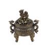 Double Dragon Three Leg Cauldron Incense Burner Xiangyun Incense Burner Suanni Plate Small Incense Burner