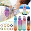 1000ml Bottle, Update Water Bottle Up Set With 8 Capsules Drinking Straw, Outdoor Water Bottle