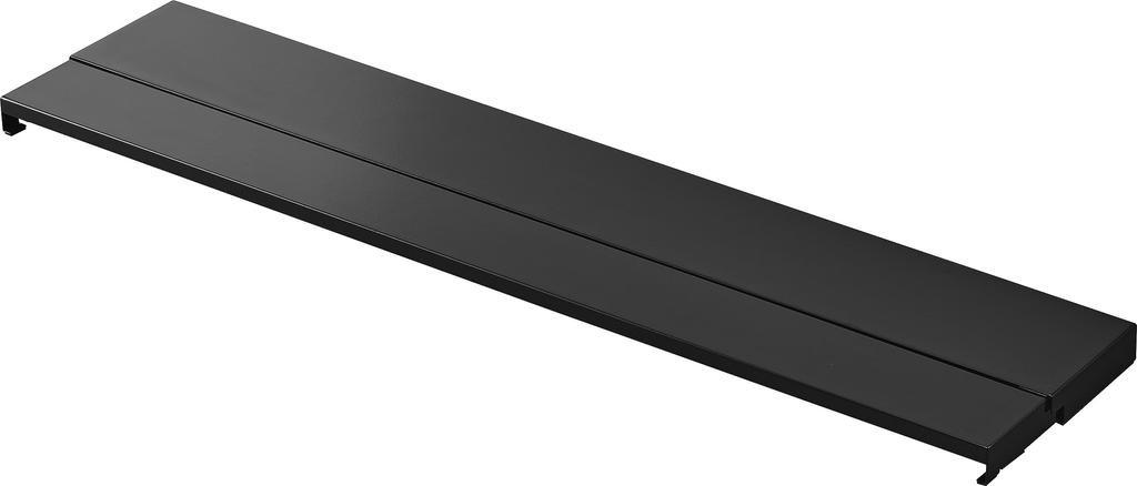 Yamazaki Jitsugyo 4565 Depth Telescopic Exhaust Cover 75cm For Stove Black W79 X D10 X Tower Stove Rear Rack Small Placement Can Be Disassembled and