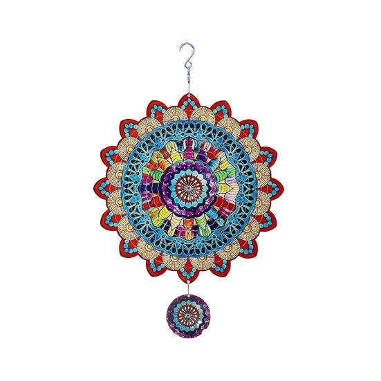 3D Animal Wind Spinner Decoration with Hook Indoor Outdoor Garden Yard Porch Colorful Turtle Butterfly Rooster Dragonfly Flower Wind Chime Hanging