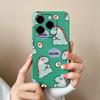 For Infinix Note 40X Zero 40 Hot 50 50i Pro Plus Smart 9 5G 4G Phone Cases Popular Cartoon Dinosaur Cute Style Liquid Silicone Covers For Infinix Capa