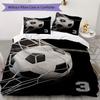 1PC Soccer Football Theme Bedding Quilt Set Quilt Cover Pillowcase Home Decoration Birthday Gift (1 * duvet cover + 3 * pillowcase, without core)A2