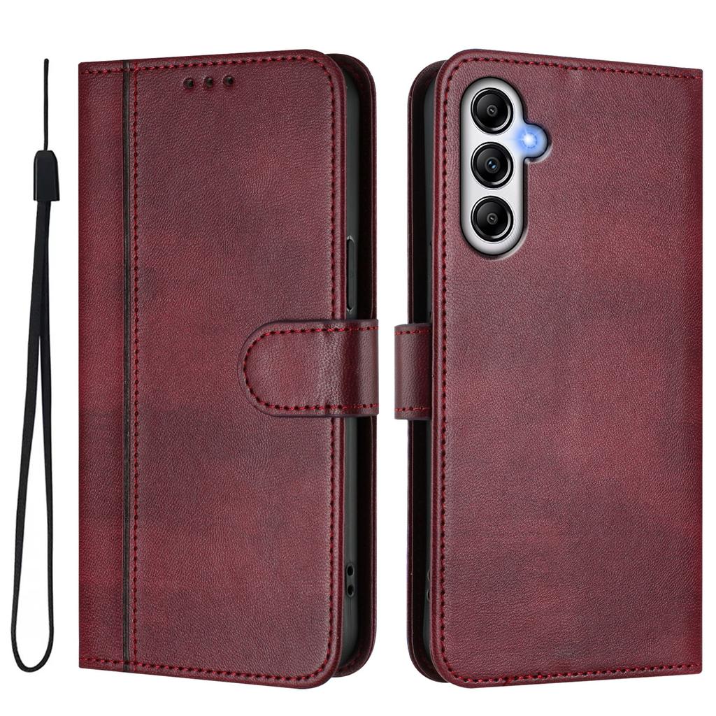 For Samsung Galaxy A25 5G (Global) (161.0 X 76.5 X 8.3mm) Cases Wallet Stand Retro Texture Leather Phone Cover with Lanyard