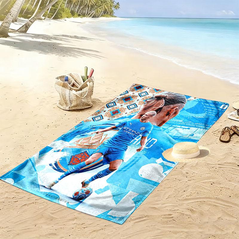 Manchester City F16.C Print Beach Towel, Large Soft Quick Dry Towel for Beach Camping Swimming