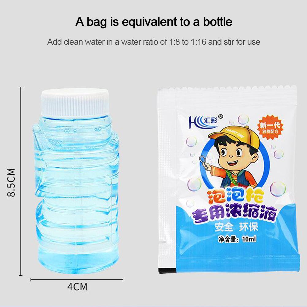 10/50/100pcs Bubble Liquid Non-toxic 10ml Concentrated Bubble Solution Odorless Safety Water  Accessory Bubble Gun Supplies