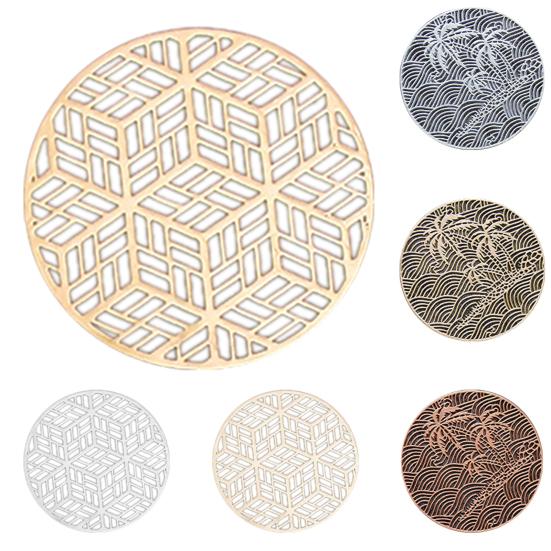 Коврик для чаши стильный блестящий прочный коврик для стола ПВХ полый коврик для украшения обеденного стола коврик для чашки для офиса