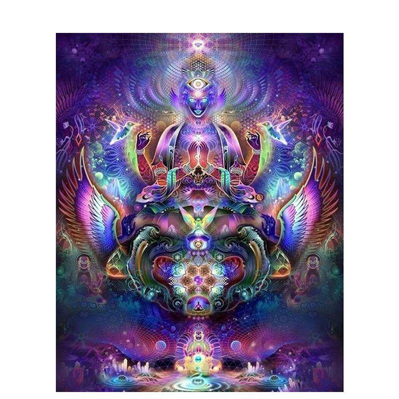 Алмазная живопись буддизм горный хрусталь искусство 5D Diy Алмазная вышивка религиозные фигуры полная круглая мозаика дома декабрь