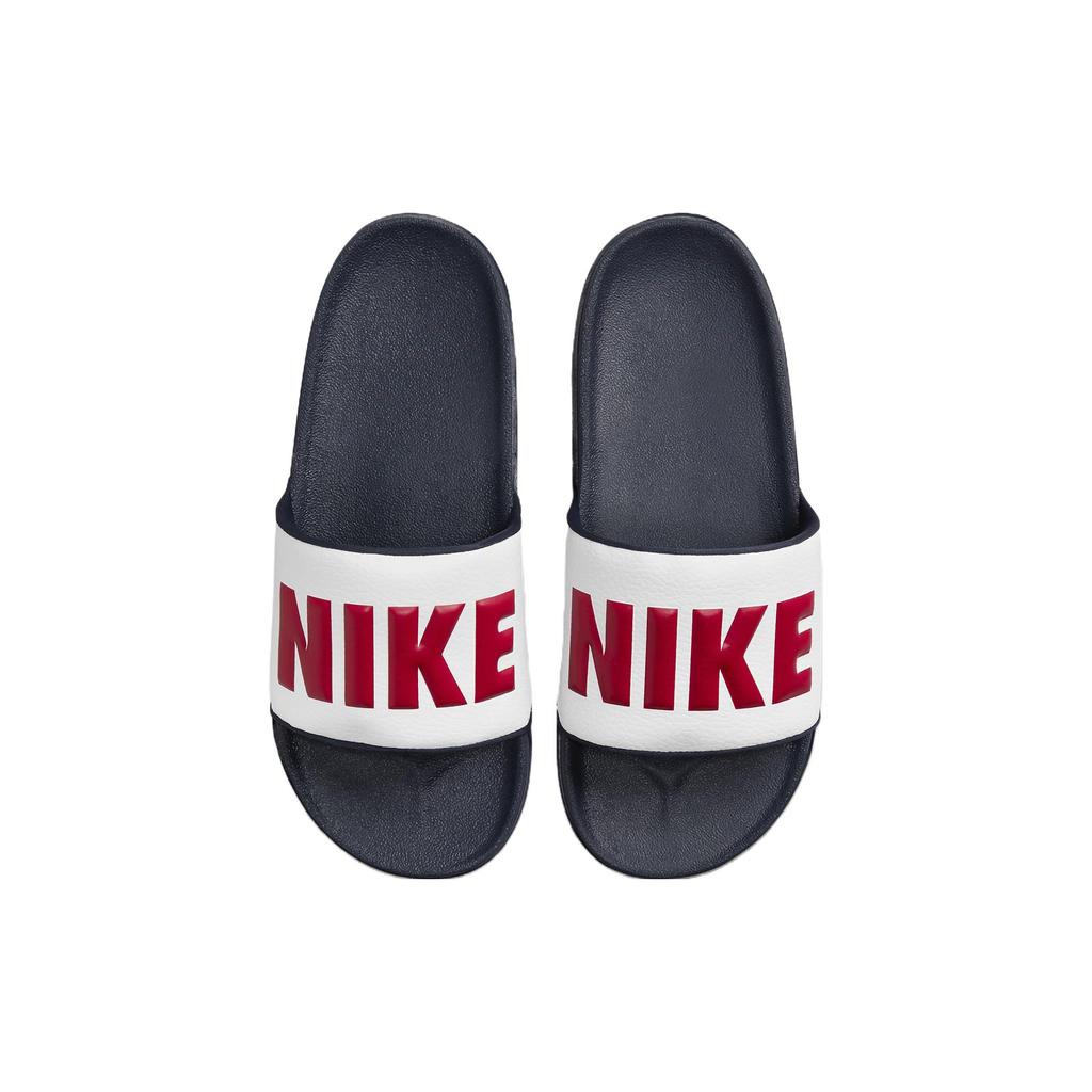 Nike Offcourt Слайд Белый Обсидиан Унисекс Кроссовки Зал-Красный BQ4639-104