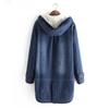 Winter Denim Jacket Women Warm Hooded Jeans Coat