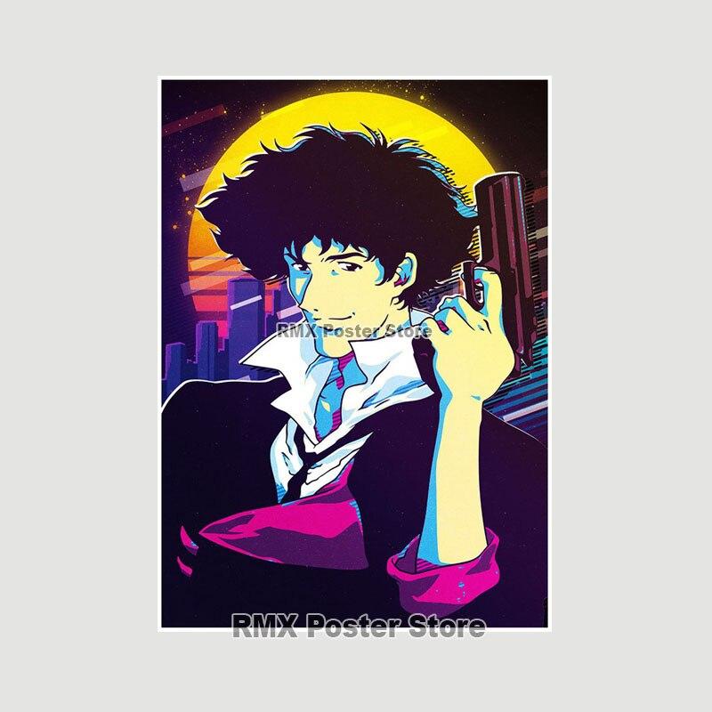 Ковбой Бибоп плакаты белая бумага аниме фигурки принты живопись фотографии гостиная бар украшения домашний декор манга наклейки на стену