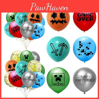Пиксельный Майнкрафт 12" Латексный шар на день рождения Украшение для вечеринки Детский праздник Детский душ