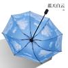 Солнечный зонт трехслойный виниловый солнцезащитный женский от непогоды и дождя анти-ультрафиолетовый зонтик складной зонт