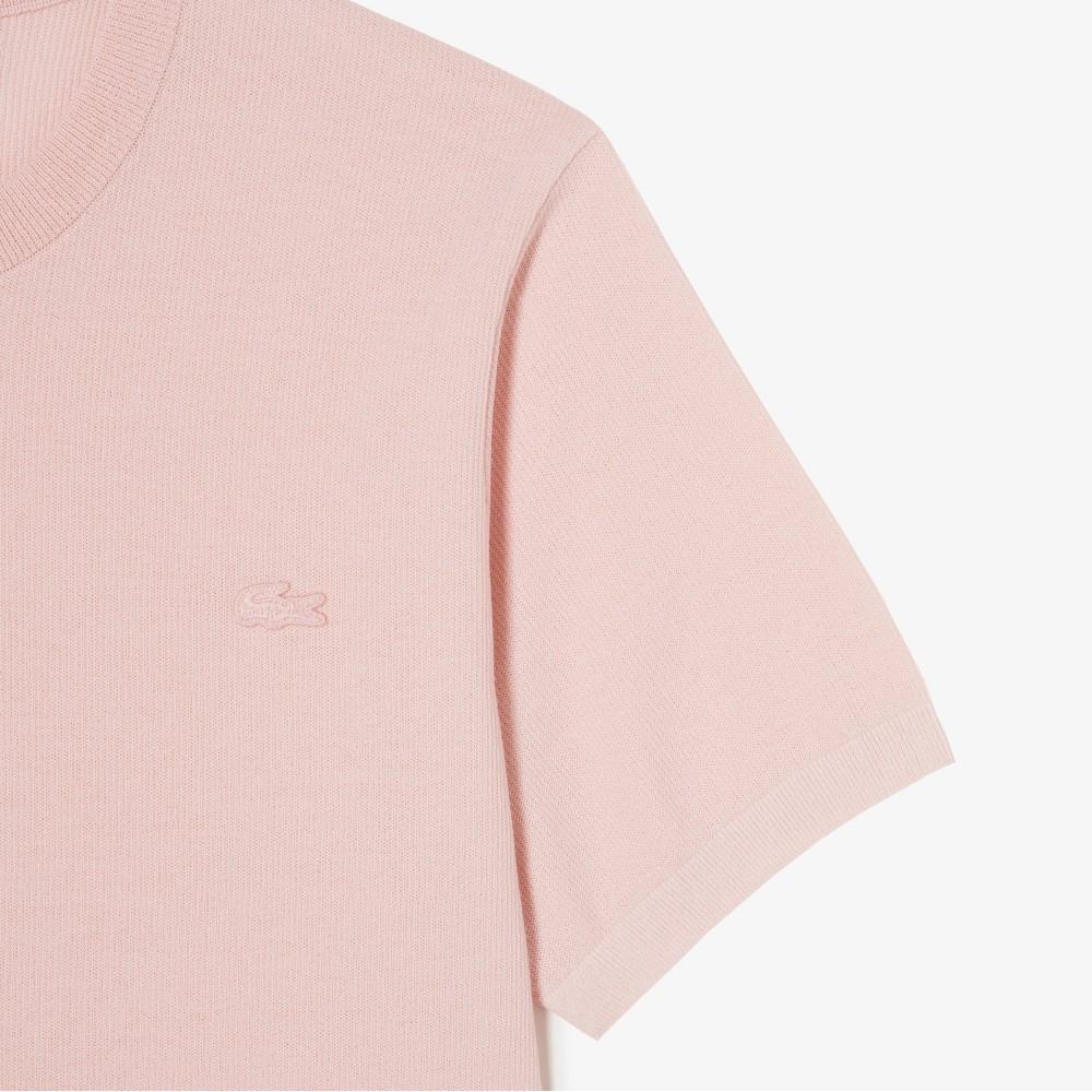 [lacoste] Men's Solid Short-Sleeve Crewneck Pullover AH324E-56GADY