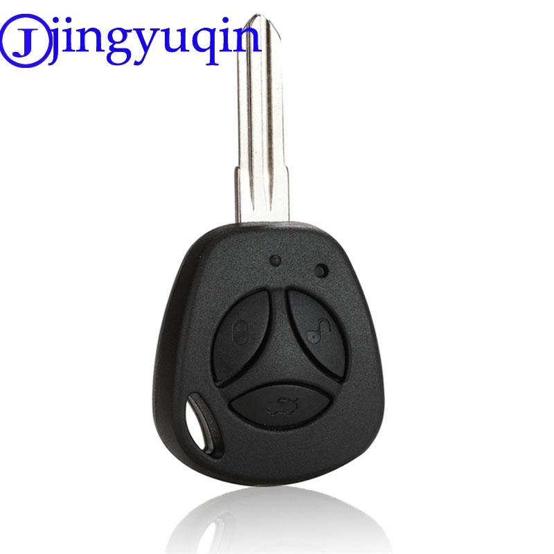 Jingyuqin 3 Buttons Replacement Car Key Shell For Lada Uncut Auto Blank Remote Key Case Cover Fob Priora Kalina
