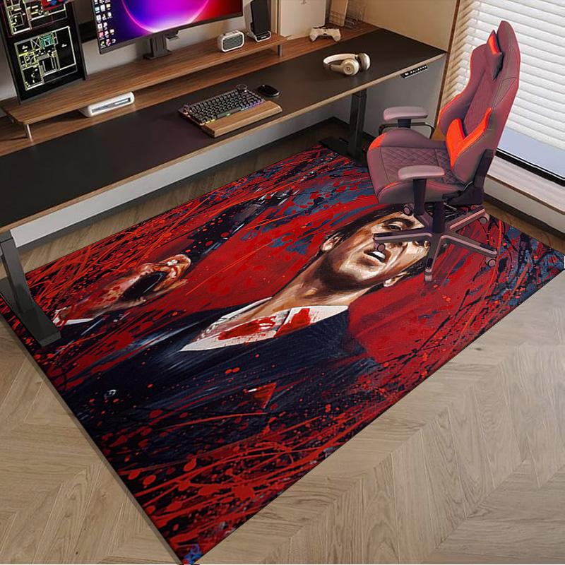 Scarface: Urban Art Carpet, Chair Rug,Rug for Office Bedroom living rooms, Doormat decor Fan Gift Christmas Gift