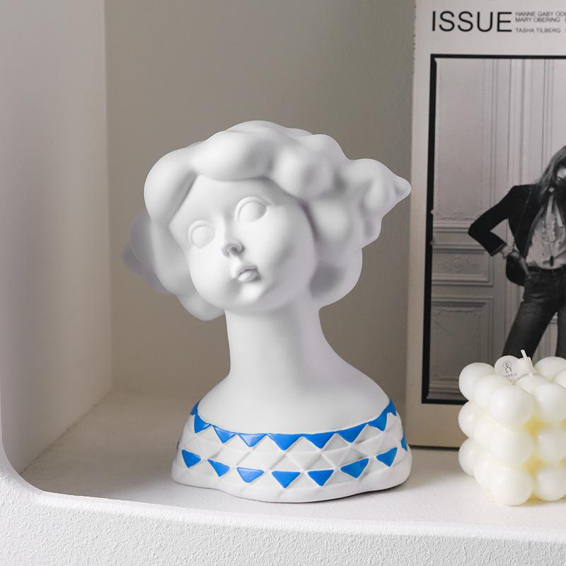 Абстрактная статуэтка девушки Модернистская смоляная скульптура для декора дома и офиса Художественная фигурка Художественный подарок Минималистичный дизайн интерьера