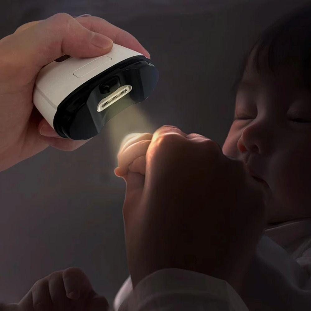 LED Light Automatic Nail Trimmer Rechargeable Baby Nail Grinder For Children